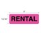Nevs Label, "Rental" 15/16" x 3" Flr Pink w/Black CS-8359 - alternate 2